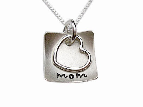 Modern Momhand Stamped Pendant Large Coin Necklace With 